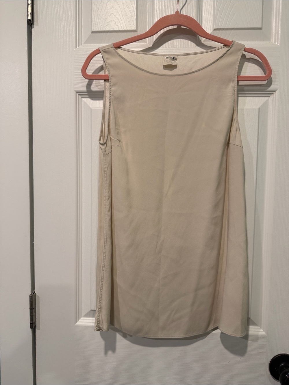 Brunello Cucinelli Cream Silk Sleeveless Camisole